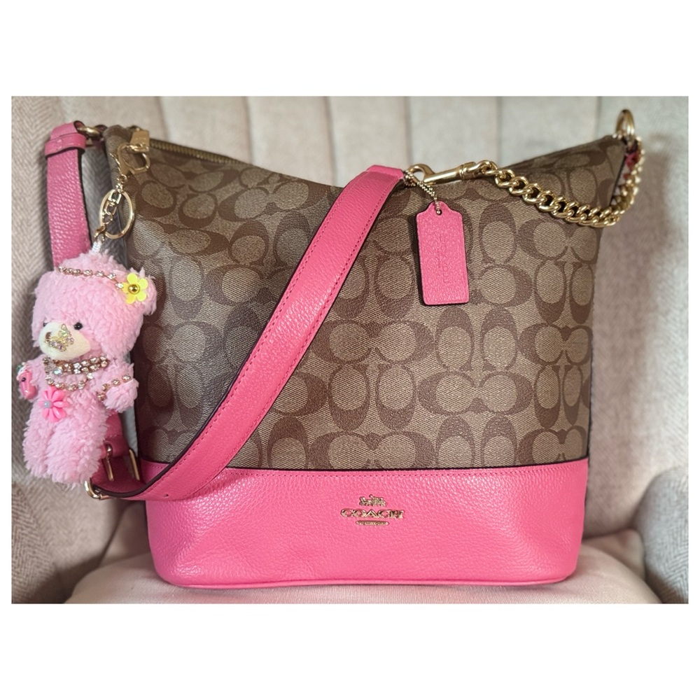 Coach Pink Paxton Signature Print